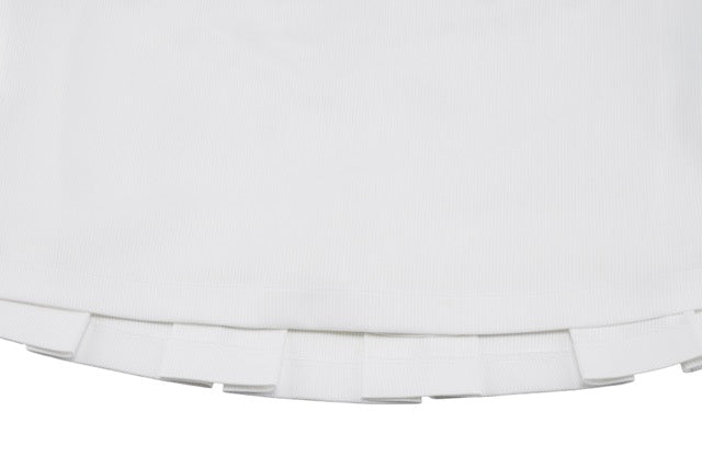RIB BACK PLEATED SKIRT