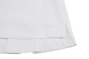 RIB BACK PLEATED SKIRT