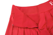 HIGH-WAISTED JERSEY PLEATED SKIRT