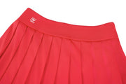HIGH-WAISTED JERSEY PLEATED SKIRT