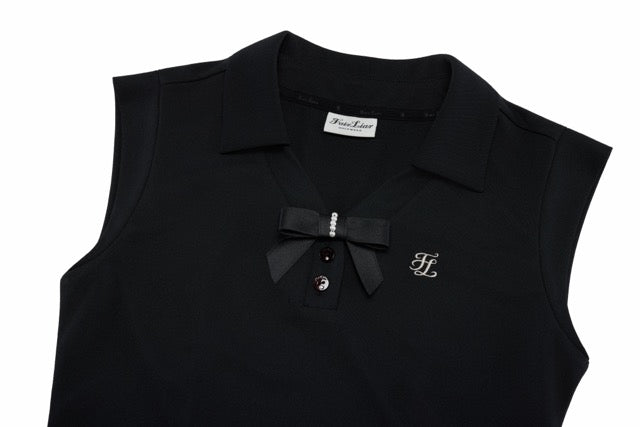 PEARL RIBBON SLEEVELESS T-SHIRT