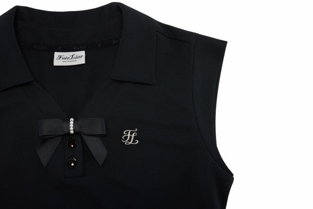 PEARL RIBBON SLEEVELESS T-SHIRT