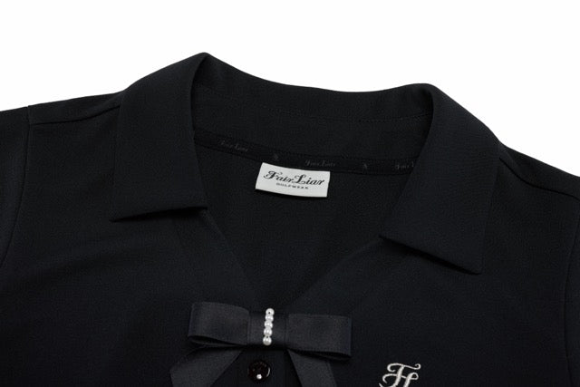 PEARL RIBBON SLEEVELESS T-SHIRT