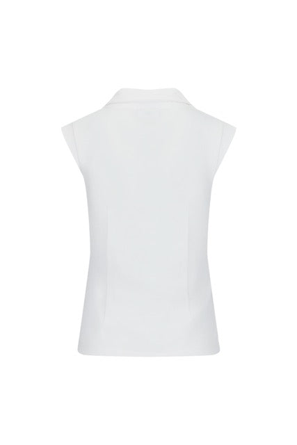 PEARL RIBBON SLEEVELESS T-SHIRT
