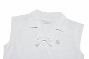 PEARL RIBBON SLEEVELESS T-SHIRT