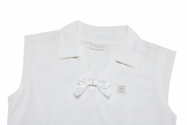 PEARL RIBBON SLEEVELESS T-SHIRT