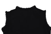 FRILL V-NECK SLEEVELESS T-SHIRT