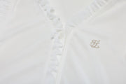 FRILL V-NECK SLEEVELESS T-SHIRT