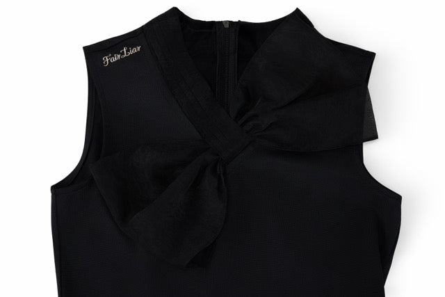 BIG RIBBON SLEEVELESS T-SHIRT