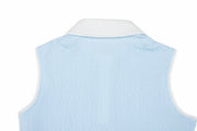 POM-POM SEERSUCKER SLEEVELESS T-SHIRT