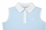POM-POM SEERSUCKER SLEEVELESS T-SHIRT