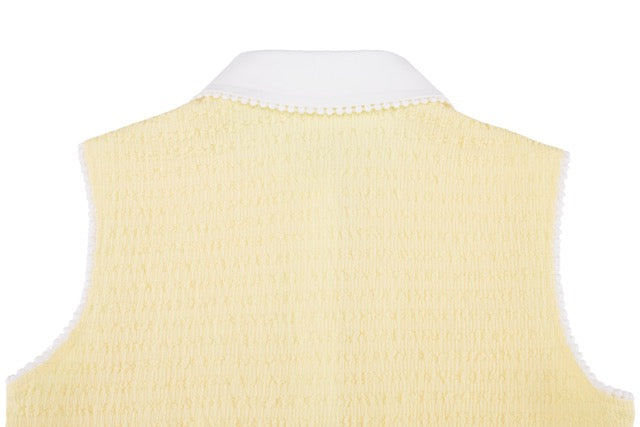 POM-POM SEERSUCKER SLEEVELESS T-SHIRT