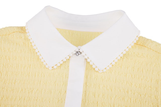POM-POM SEERSUCKER SLEEVELESS T-SHIRT