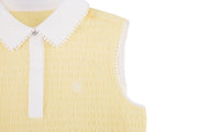 POM-POM SEERSUCKER SLEEVELESS T-SHIRT