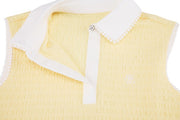 POM-POM SEERSUCKER SLEEVELESS T-SHIRT