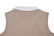 T-SHIRT CONTRAST OPEN-NECK SLEEVELESS T-SHIRT
