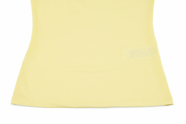 T-SHIRT CONTRAST OPEN-NECK SLEEVELESS T-SHIRT