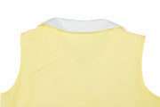 T-SHIRT CONTRAST OPEN-NECK SLEEVELESS T-SHIRT