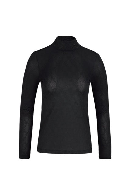 LOGO JACQUARD SEE-THROUGH T-SHIRT
