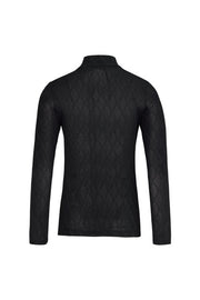 LOGO JACQUARD SEE-THROUGH T-SHIRT