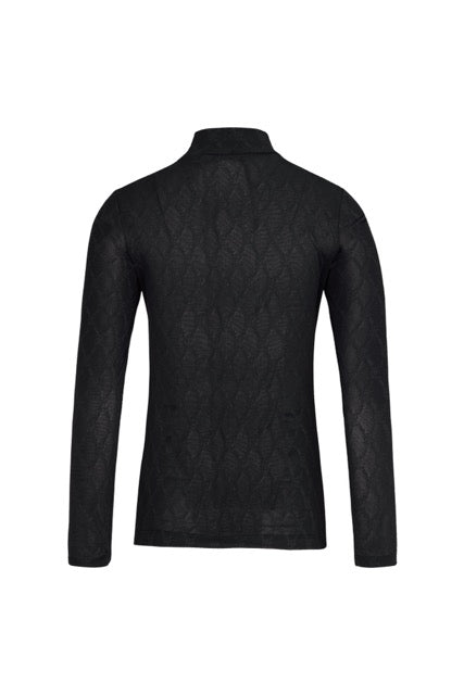 LOGO JACQUARD SEE-THROUGH T-SHIRT