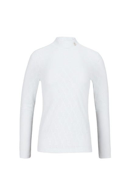 LOGO JACQUARD SEE-THROUGH T-SHIRT