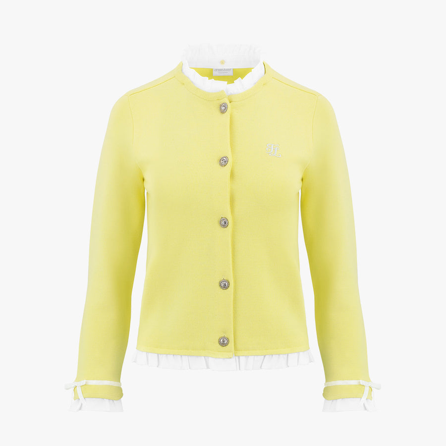 SLEEVE FRILL JACKET CARDIGAN