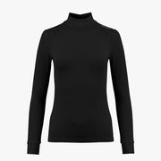 SHIRRING DETAIL MOCK NECK T-SHIRT