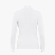 SHIRRING DETAIL MOCK NECK T-SHIRT