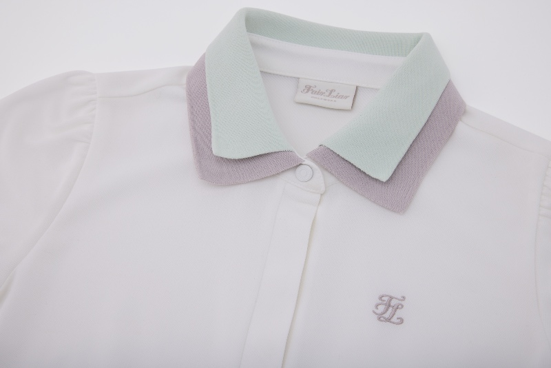 DOUBLE LAYER COLLAR T-SHIRT