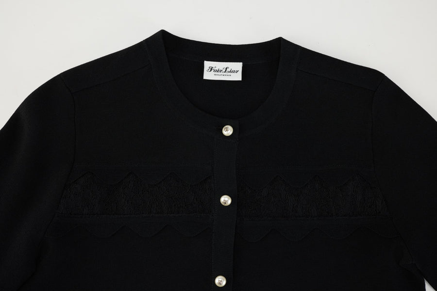 LACE SCALLOP CARDIGAN