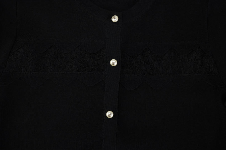 LACE SCALLOP CARDIGAN