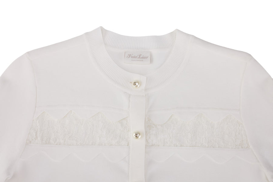 LACE SCALLOP CARDIGAN