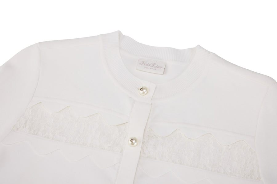 LACE SCALLOP CARDIGAN