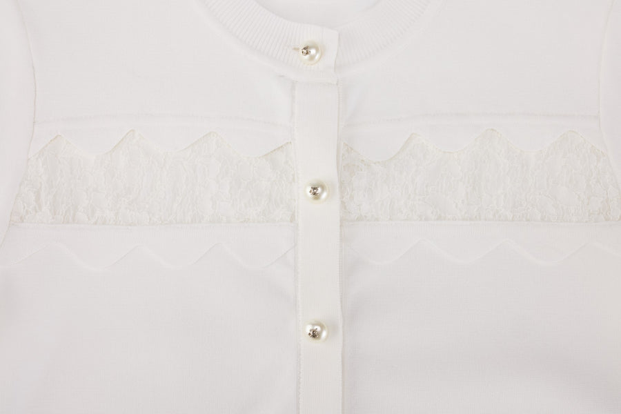 LACE SCALLOP CARDIGAN