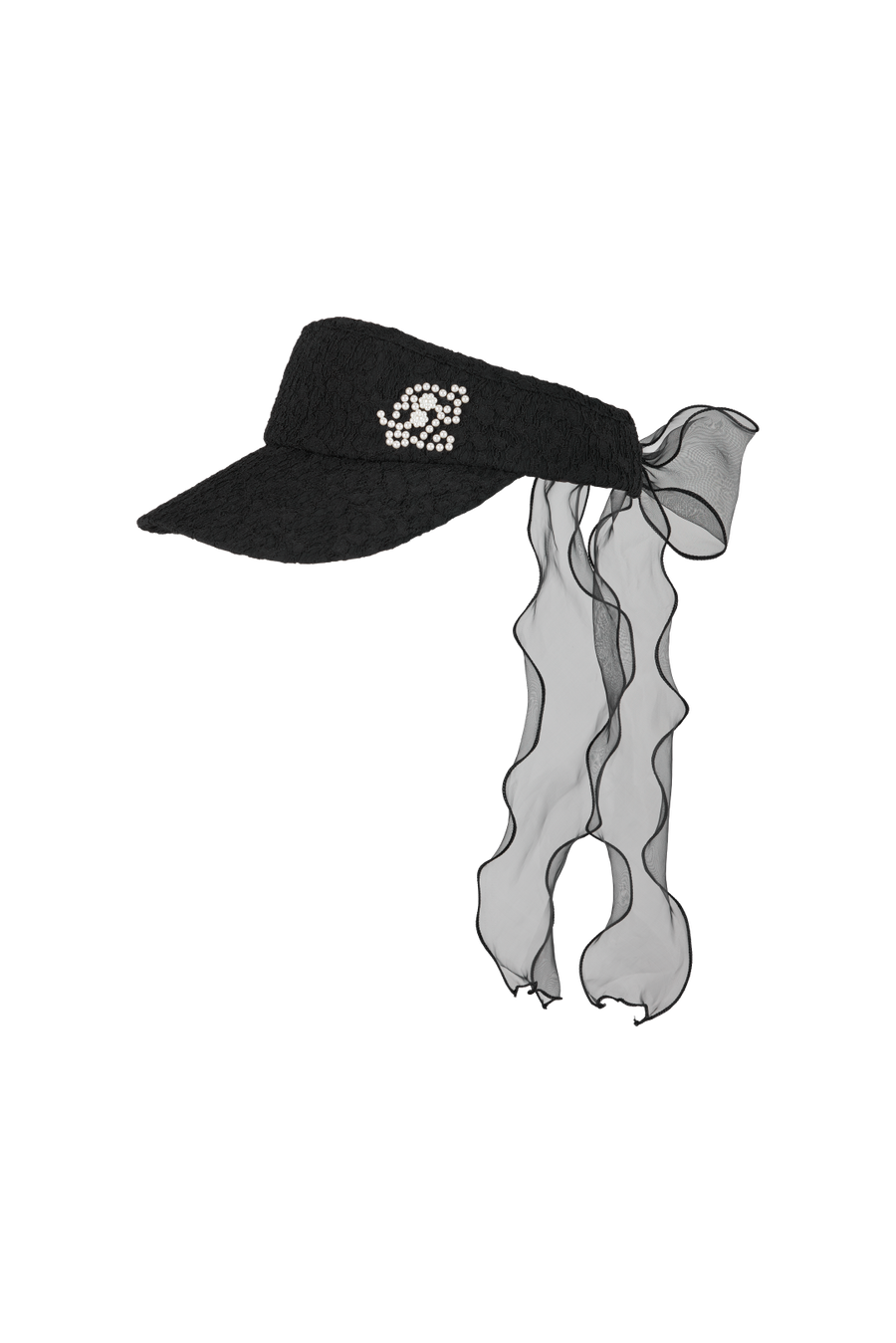 LACE PEARL ORGANZA VISOR