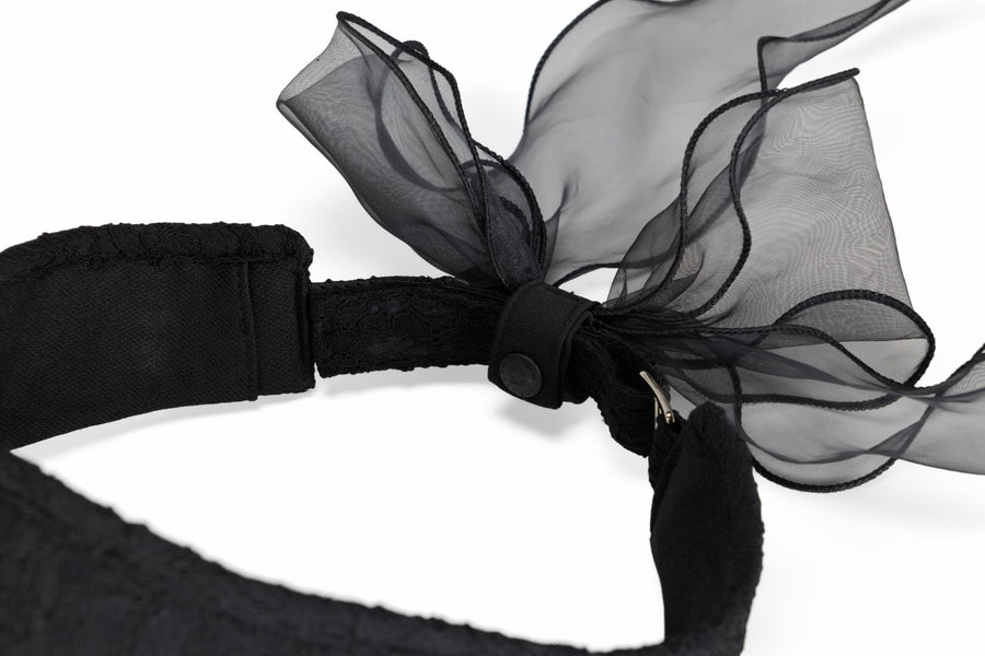 LACE PEARL ORGANZA VISOR