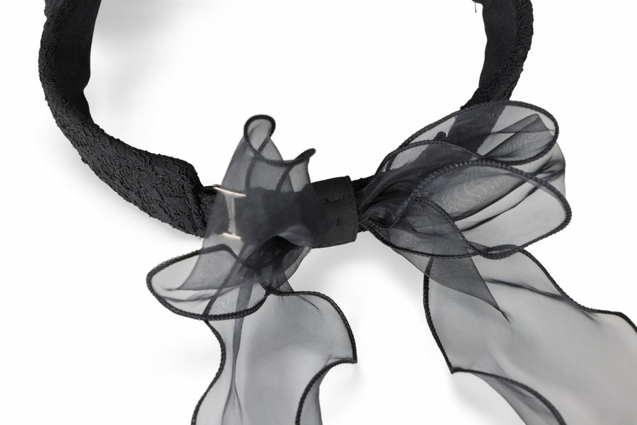 LACE PEARL ORGANZA VISOR