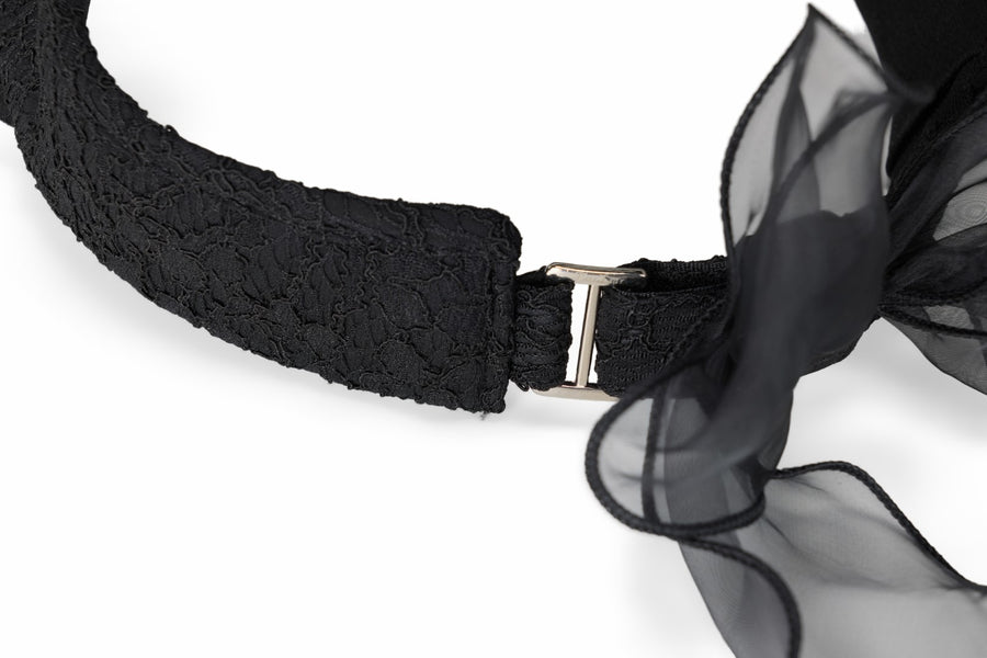 LACE PEARL ORGANZA VISOR