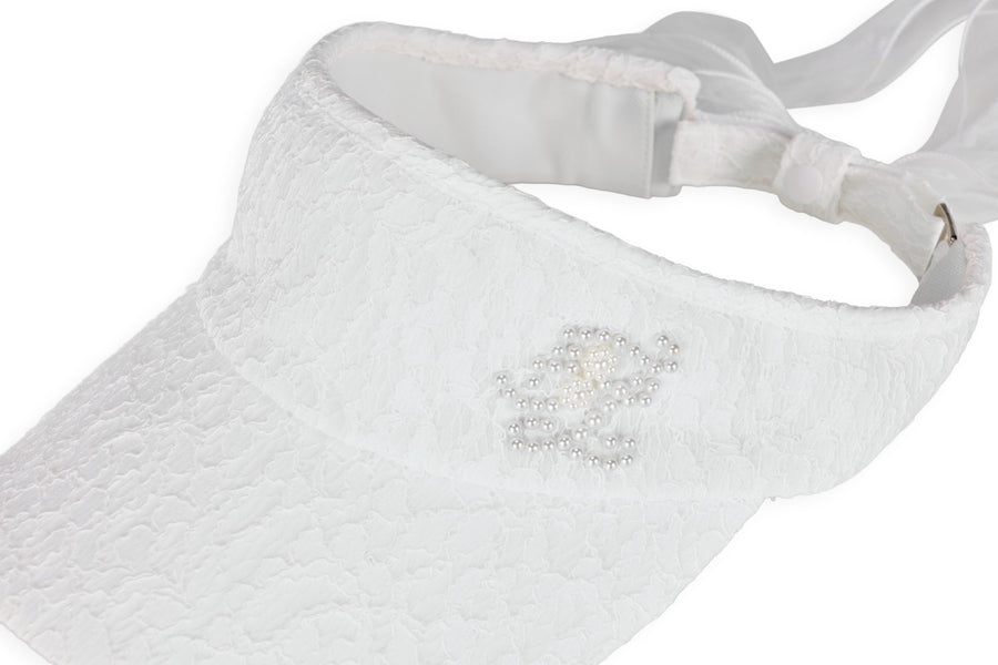 LACE PEARL ORGANZA VISOR