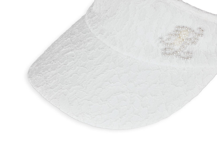 LACE PEARL ORGANZA VISOR