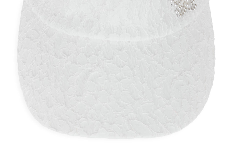 LACE PEARL ORGANZA VISOR
