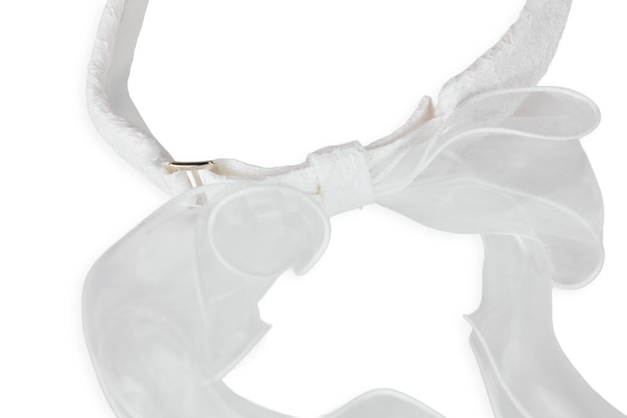 LACE PEARL ORGANZA VISOR