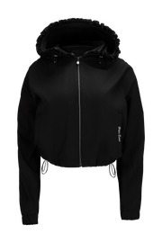 FRILL HOODED ZIPPER JACKET