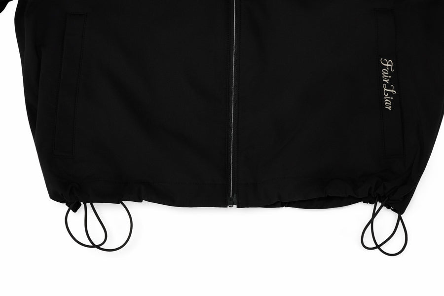 FRILL HOODED ZIPPER JACKET