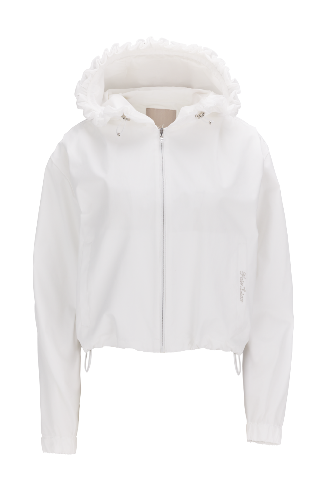 FRILL HOODED ZIPPER JACKET