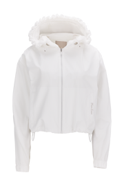 FRILL HOODED ZIPPER JACKET