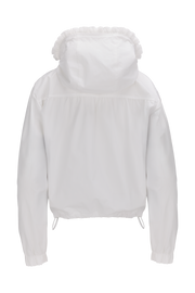 FRILL HOODED ZIPPER JACKET