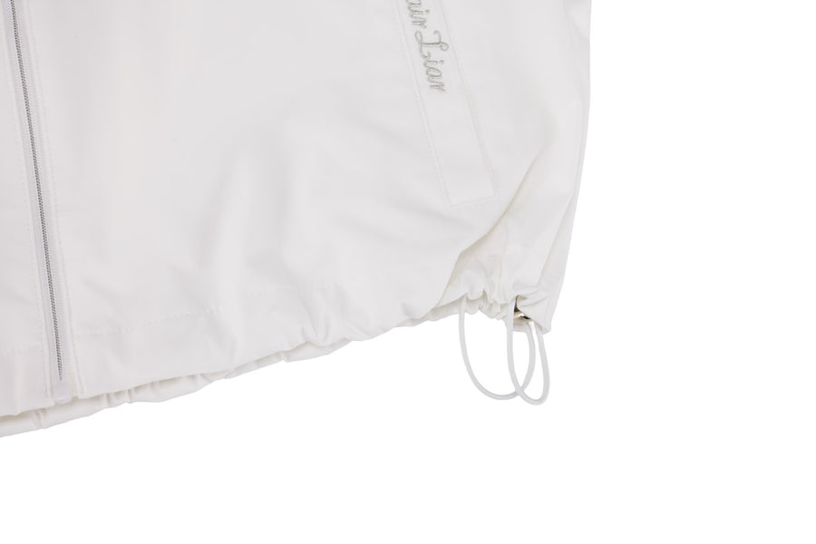 FRILL HOODED ZIPPER JACKET