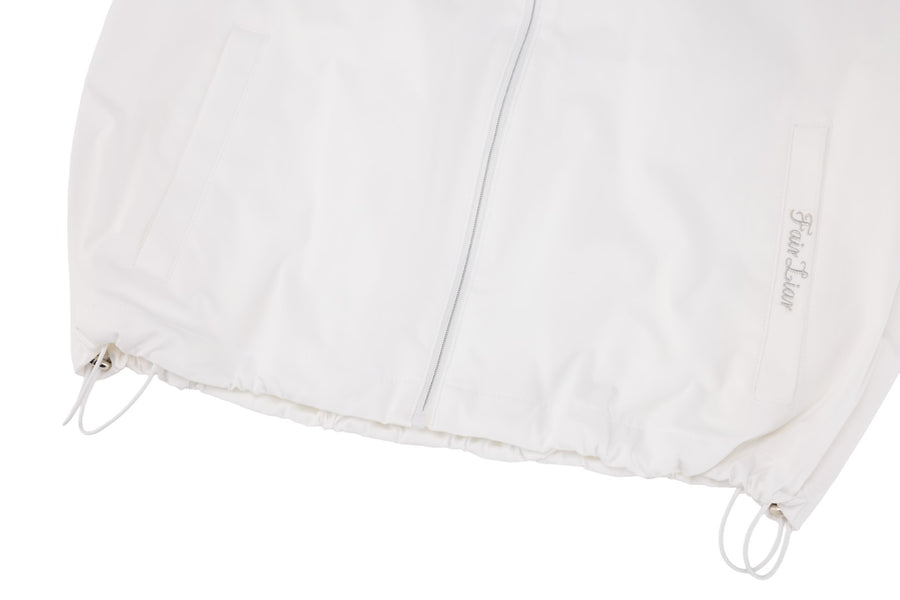 FRILL HOODED ZIPPER JACKET